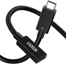 XAOSUN 80Gbps Thunderbolt 5 Extension Cable, 240W USB 4 2.6 feet, Black picture