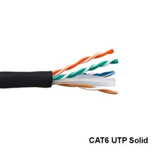 Kentek Black 1000ft Cat6 UTP Solid Bulk Cord 23AWG 550MHz PVC Pure Copper RJ45 picture