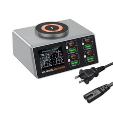 140W USB Charger with 8 USB Port 4 USB & 4 USB-C PD Fast Wireless Charger Dock picture
