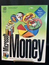 Vtg 1992 NOS Microsoft MONEY 2.0 personal finance computer program, still sealed picture