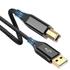 Printer Cable 10Ft USB-A to USB-B Cable High Speed USB Printer Cord Black picture