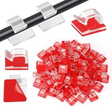80 PCS Adhesive Cable Clips Christmas Clear Light Strip Mounting Clips Led Light picture