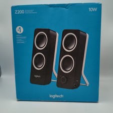 NEW Logitech Z200 10W Multimedia PC Speakers Pair Black 980-000800 NIB picture