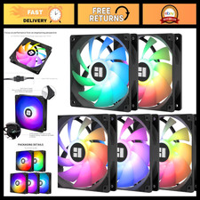 5 Pack 120mm ARGB CPU Case Cooler Fans, 4-Pin PWM Silent Cooling Fans, 1550RPM picture