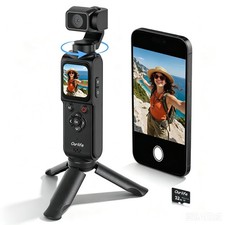 Ourlife 4K Vlogging Camera with Face/Object Tracking 32GB Black picture