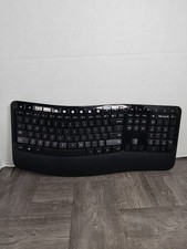 Microsoft Wireless Comfort Keyboard 5050 #1728 NO RECEIVER/DONGLE Ergonomic picture