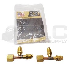 NEW BAG OF 2 C& D VALVE CD9601 CONNECTING TEE 1/4