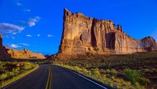 Landscape nature road arches national park utah desert Custom Gaming Mat Desk picture