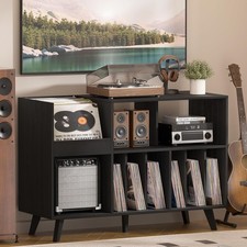 Record Player Stand with Storage Vinyl Record Table for Music Living Room picture