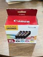 Canon CLI-281 XL Black, Cyan, Magenta ,Yellow 4 Ink Pack New Sealed Package Wear picture