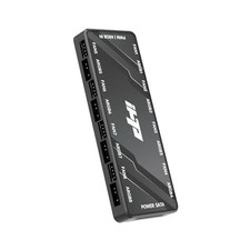 16-Port 2in1 PC Fan Hub Black, 5V 3Pin ARGB 12V 4Pin PWM SATA Splitter picture