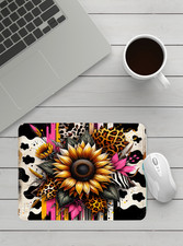 For the Love of Sunflowers Handmade Designed Mouse Pad. picture