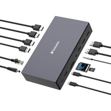 Verbatim USB-C Pro Docking Station 17 Port 3x HDMI 2x DP 8K 100W PD CDS-17 32172 picture