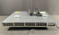 Cisco WS-C3750X-48PF-L 48 Port PoE Gigabit Switch w/C3KX-NM-10G -Same Day Ship picture