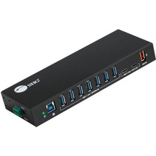 SIIG 10 Port Industrial USB 3.1 Gen 1 Hub with Dual USB-C & 65W Charging picture