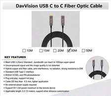 30m 98.4ft USB C Fiber Optic Cable 10Gbps 3.2 Gen2 Active SiliconLine 4K VR Host picture