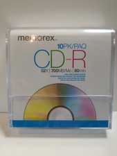 Memorex CD-R Pack Of 10 Discs And Sleeves 52x  700MB 80 Minutes New Sealed picture