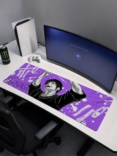 Anime Desk Mat Extra Large (32 in x 12 in), Ghost of Zenin Anti Slip Mouse Pad picture