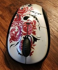 Logitech M305 Wireless Mouse Pink Floral W/ Dongle Notebook Laptop Clean picture