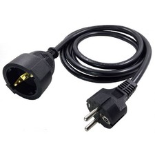 CEE7/7 European Schuko Male to Female Power Extension Cord, 2-Prong Germany C... picture