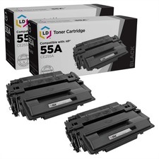 LD Reman Replacements for HP CE255A (HP 55A) Set of 2 Black Toner picture