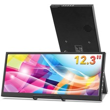 12.3 Inch Secondary Monitor, IPS Stretched Bar LCD Travel Display 1920 * 720 ... picture