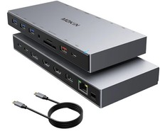 USB C Docking Station 4K HDMI,USB3.1,DP,Ethernet,SD&TF,Audio,100W PD Adapter picture