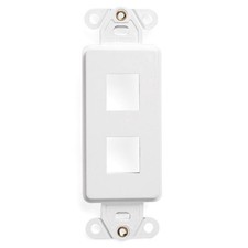 Leviton White 2-Port Decora Quickport Insert Platform Wallplate Cover 41642-W picture