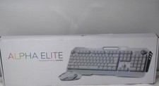ALPHA ELITE GAMING KEYBOARD&MOUSE BLUETOOTH WIRELESS RGB UNICOLOR FROST/WHT  NEW picture