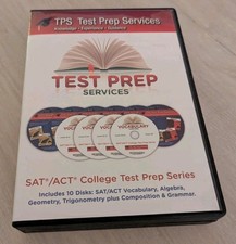 TPS SAT ACT Test Prep 10 CD Set Vocabulary Algebra Geometry Grammar PC picture