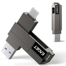 EAGET 128GB 2 in 1 USB-A Drive 64GB Type-C Flash Drive 32GB USB 3.2 Thumb Drive picture