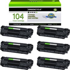 6PK Toner Black fit for Canon 104 FX-9 FX-10 imageCLASS MF4370dn MF4380dn MF4270 picture