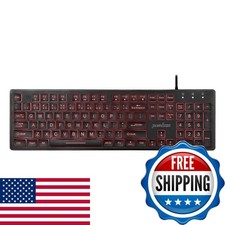 Perixx PERIBOARD-317RGB Backlit USB Keyboard Big Print RGB LED US English Layout picture