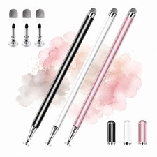 2-in-1 High Precision Stylus Pens for Touch Screens - Universal 3 Pack (Black, G picture