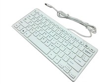 CHN CQT 78 Keys Mini Slim Lightweight Wired USB Plastic WHITE Keyboard Windows picture