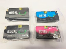 4-Pack EZINK  950XL 951XL 2 BLACK - 1 MAGENTA - 1 CYAN  NEW picture