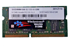 512MB PC133 SODIMM 144 Pin Laptop RAM Memory WinSystems Qimonda HYB39S256800FF picture