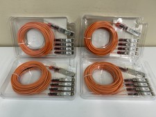 LOT OF 4 Cisco QSFP-4X10G-AOC5M 40G QSFP+ to 4x10G SFP+ Active Optical Cable picture