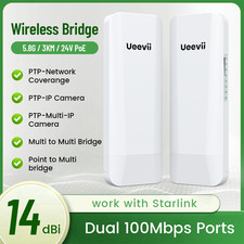 Wireless Bridge CPE Point to Point Wifi Ethernet Bridge 100Mbps 3KM Long Range picture