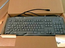 RARE NEW VINTAGE SILICON GRAPHICS SGI GREY PS2 KEYBOARD 062-0051-001 6512-BN picture