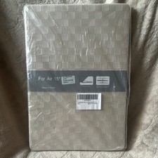 Beige Checkered Rigid Plastic Shell Case for MacBook Air 15