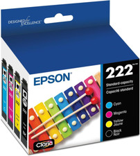 222 Claria Ink Standard Capacity Black & Color Cartridge Combo Pack (T222120-... picture