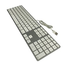 Original Apple A1243 Wired USB Aluminum Slim Keyboard White w/Keypad picture