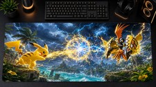 Pika Pokemon PKM Mouse Pad Gaming Desk Mat Accessories picture