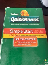 Vintage QuickBooks Simple Start Edition Boxed PC CD Windows 98 2000 XP Legacy picture