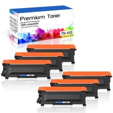 6PK TN450 420 Black Toner Cartridge for Brother MFC-7860DW 7360N HL-2240 2270DW picture