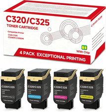 *NEW* C320 C325 Toner Cartridge for Xerox C320DNI C325DNI (W/ Chip) 4 Pack BCMY picture