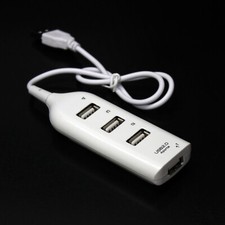 White 4 Port USB 2.0 Multi HUB Splitter Expansion Desktop PC Laptop Adapter picture