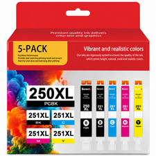 PGI-250XL CLI-251XL Ink Set 5PK  for MG5620 MX922 IP8720 Printers picture