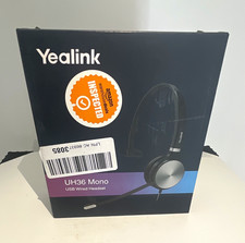 Yealink UH36 Mono USB Wired Headset Black On-Ear Noise-Cancel Mic Open Box picture